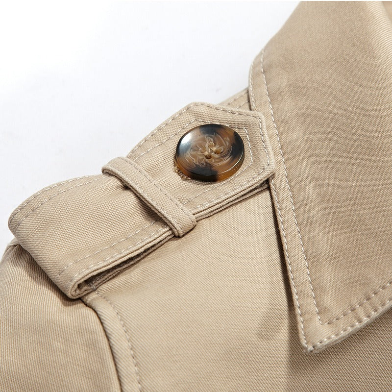 Men's Trench Coat | Double-Breasted Design | Classic Autumn-Winter Wear