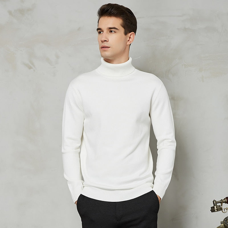 Classic Turtleneck Sweater | Cotton Blend | Slim Fit