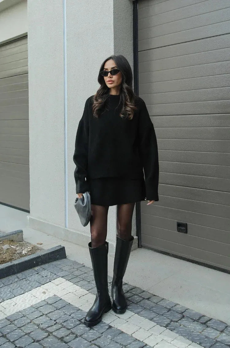 Sweater & Skirt | Knit Blend | Chic Fall Outfit