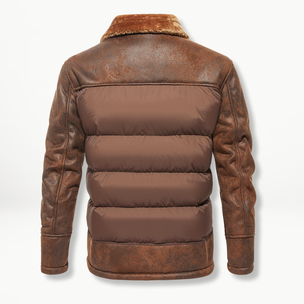 Padded Leather-Look Jacket | Faux Fur Collar | Warm and Stylish