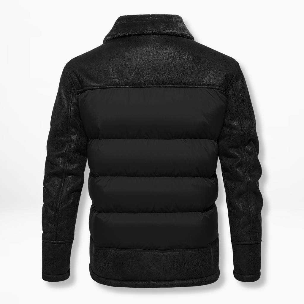 Padded Leather-Look Jacket | Faux Fur Collar | Warm and Stylish