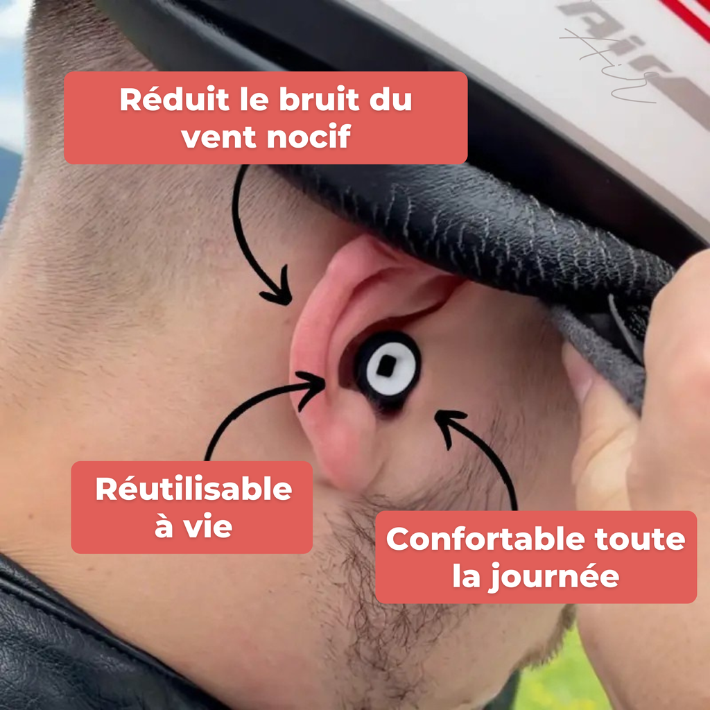 VentDompté Moto | Protection contre les bruits du vent et les sifflements d’oreille