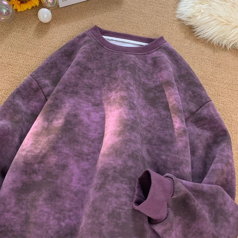 Tie-Dye Oversized Sweatshirt | Artistic Style | Comfortable Fit