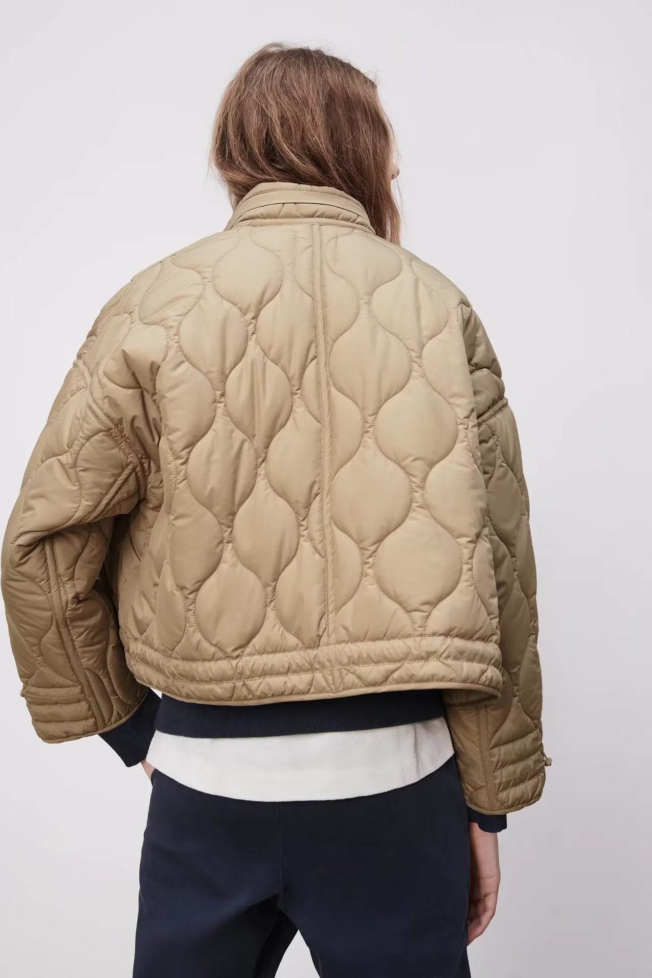 Quilted Hooded Coat | Large Pockets, Loose Fit | Casual Autumn and Winter Wear