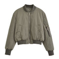 Vintage Quilted Jacket for Women | Stand-Up Collar, Thermal Design | Casual Autumn and Winter Wear