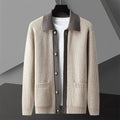 Contrast-Collar Button-Up Cardigan | Refined Style | Cozy Fit