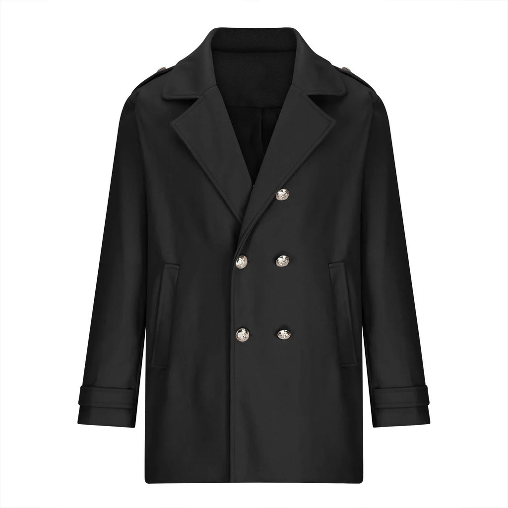 Double-Breasted Trench Coat | Wool Blend | Timeless and Sophisticated