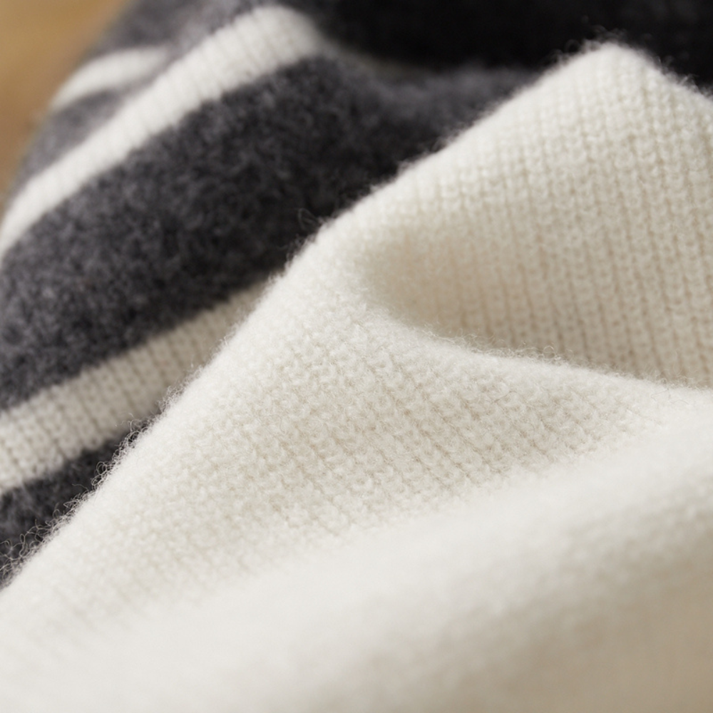 Knitted Hoodie & Jogger Set | Striped Accents | Soft and Stylish