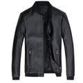 Faux Leather Bomber Jacket | Slim Fit | Timeless Style