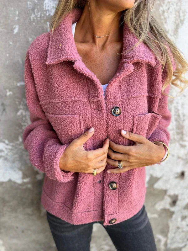 Women's Sherpa Shirt Jacket | Oversized Fit | Cosy Button-Up Shacket