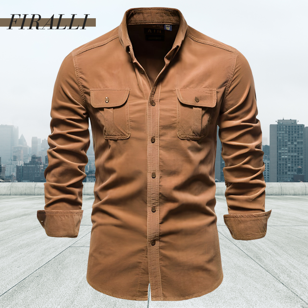 Utility Long-Sleeve Shirt | Durable Cotton Blend | Rugged and Stylish