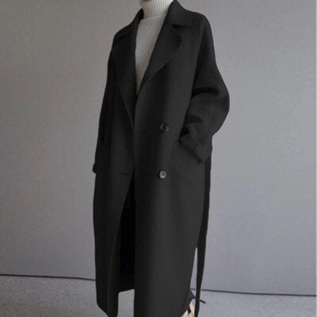 Long Coat | Double-Breasted & Belted | Timeless Outerwear