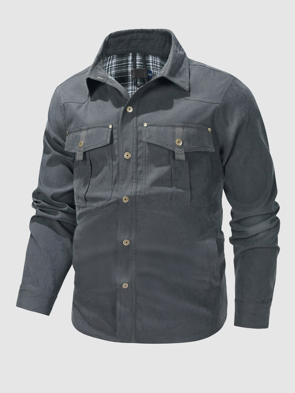 Fleece-Lined Shirt Jacket | Durable & Warm | Outdoor & Casual Wear