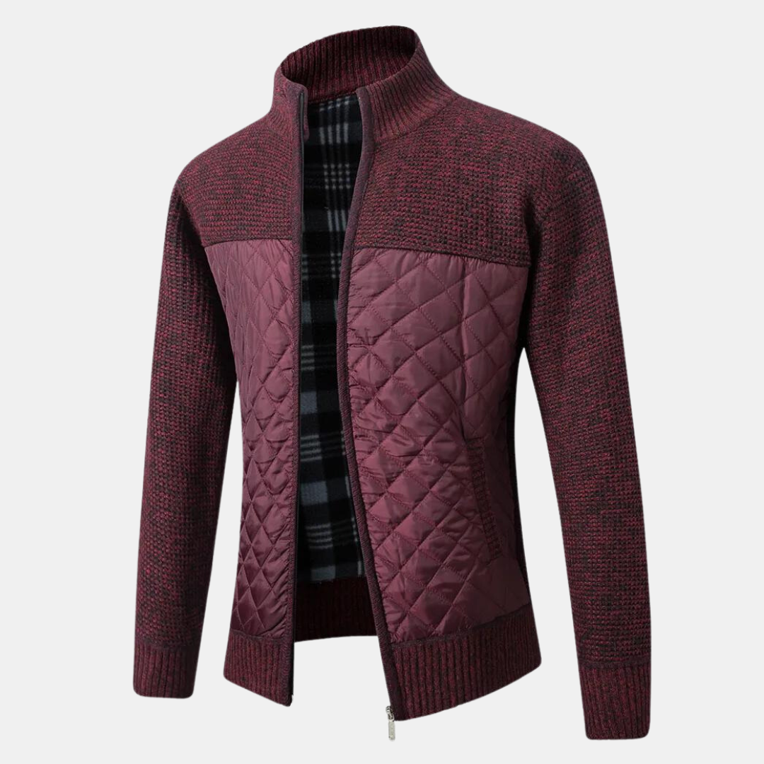 Quilted Knit Cardigan | Warm & Stylish | Versatile Design