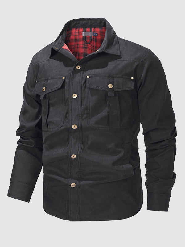 Fleece-Lined Shirt Jacket | Durable & Warm | Outdoor & Casual Wear