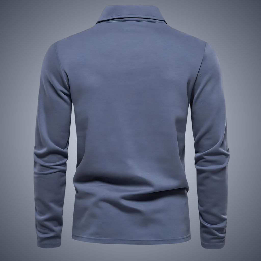 Men's Long-Sleeve Polo Shirt | Classic Fit | Soft Cotton Blend