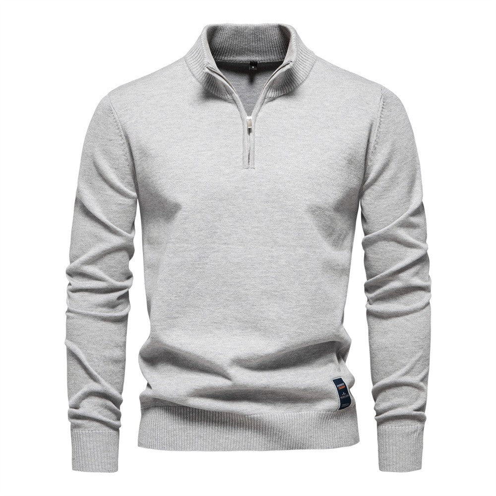 Half-Zip Knit Sweater | Cotton Blend | Warm and Stylish