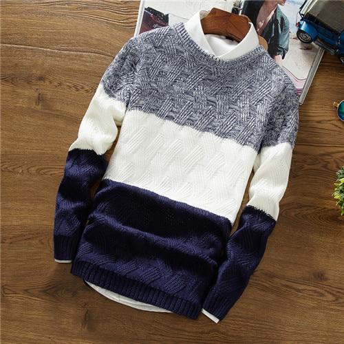 Color-Block Knit Sweater | Cotton Blend | Bold Winter Style
