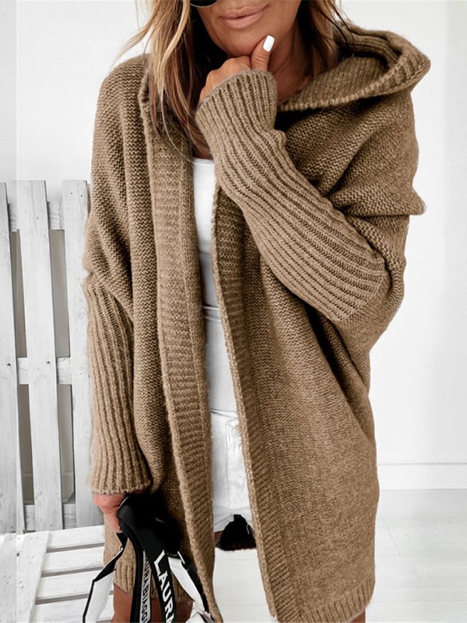 Oversized Hooded Cardigan | Soft Knit | Cozy & Stylish