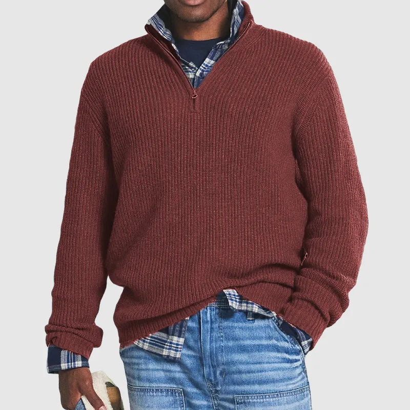 Classic Half-Zip Pullover | Cotton Blend | Casual and Versatile