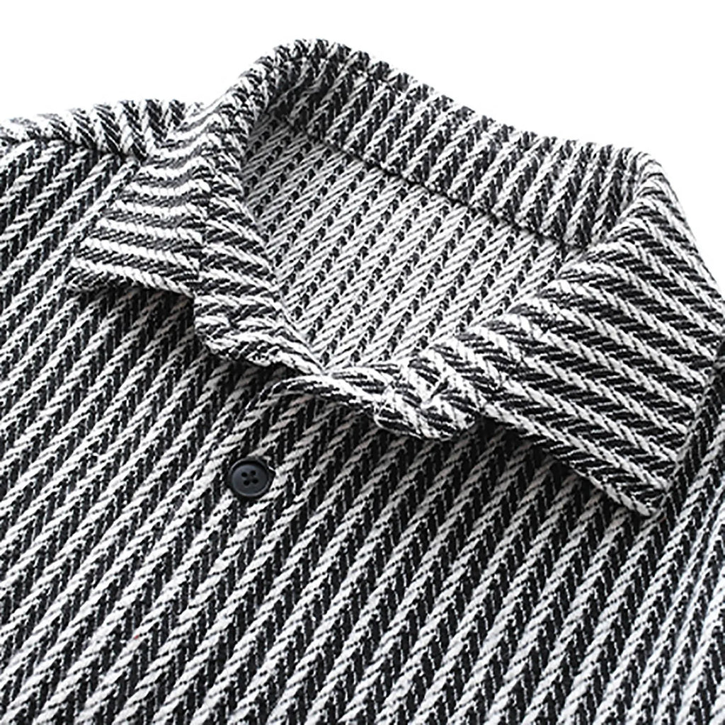 Striped Long-Sleeve Shirt | Classic and Versatile | Cotton Blend