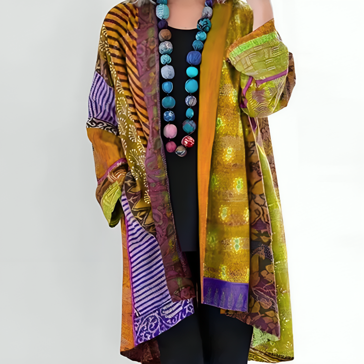 Bohemian Patchwork Kimono | Lightweight & Colourful | Women’s Statement Layer