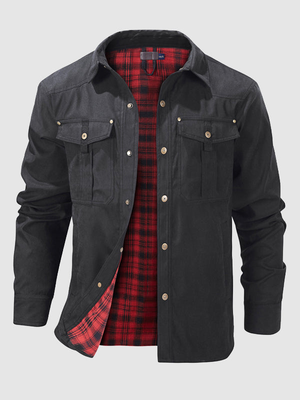Fleece-Lined Shirt Jacket | Durable & Warm | Outdoor & Casual Wear