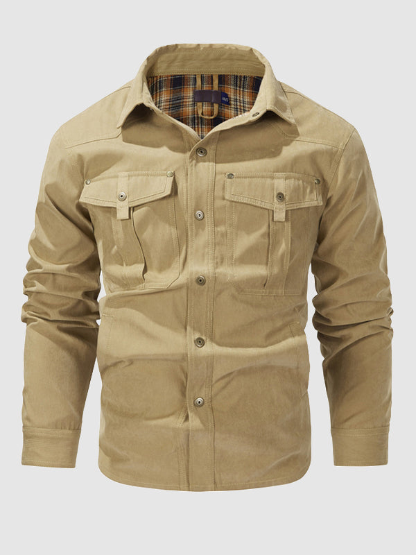 Fleece-Lined Shirt Jacket | Durable & Warm | Outdoor & Casual Wear