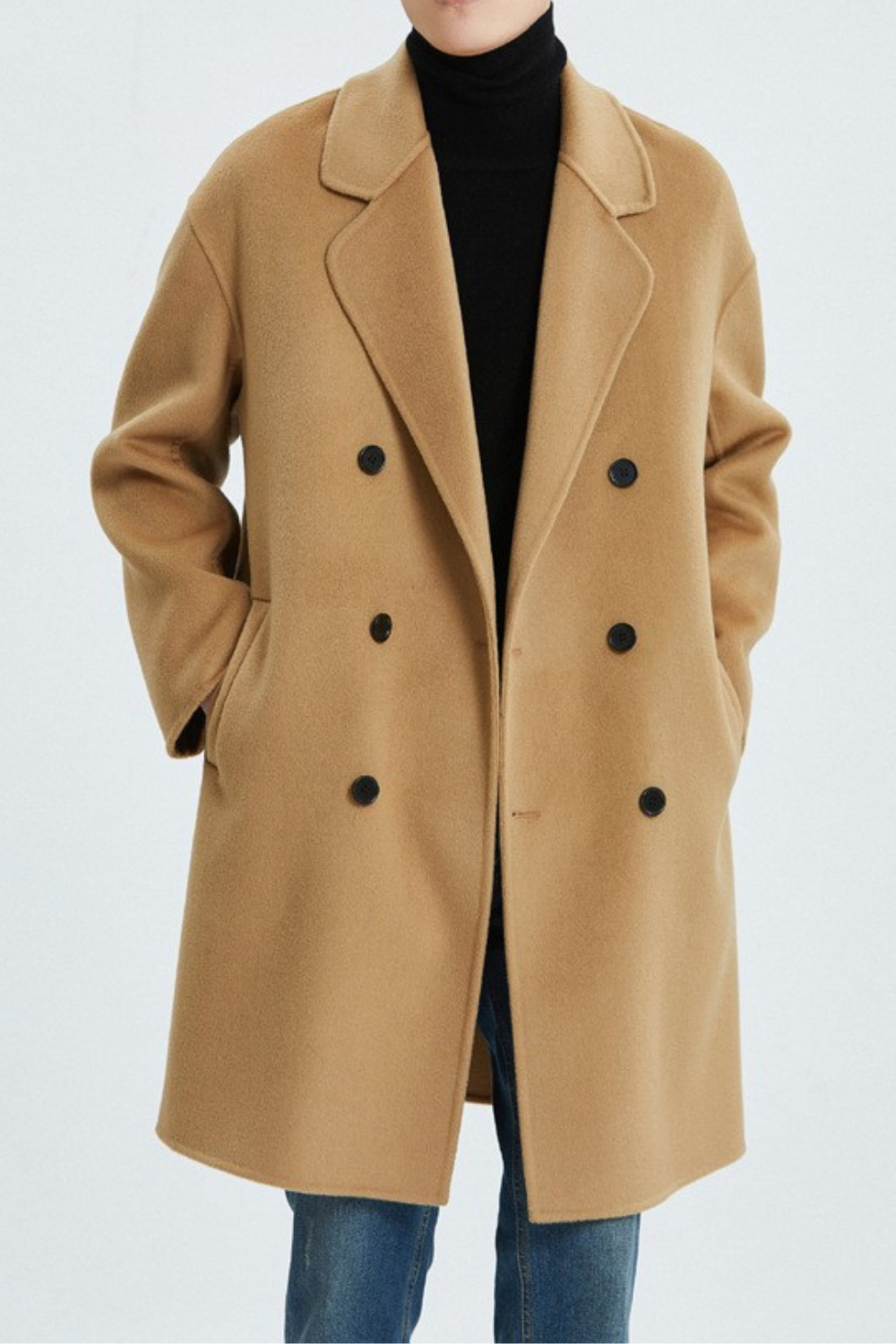 Double-Breasted Overcoat | Wool Blend | Timeless Elegance