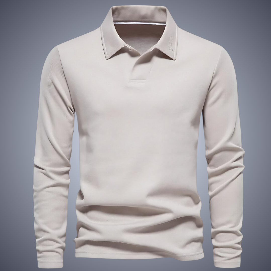Men's Long-Sleeve Polo Shirt | Classic Fit | Soft Cotton Blend