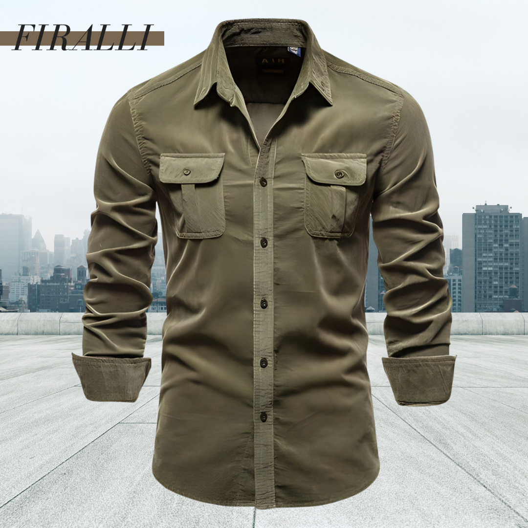 Utility Long-Sleeve Shirt | Durable Cotton Blend | Rugged and Stylish