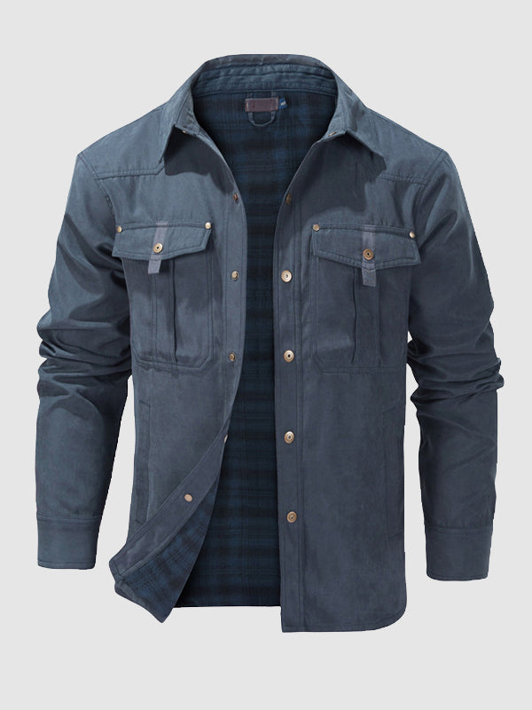 Fleece-Lined Shirt Jacket | Durable & Warm | Outdoor & Casual Wear