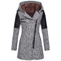 Asymmetric Long Coat | Hooded Design | Warm and Stylish