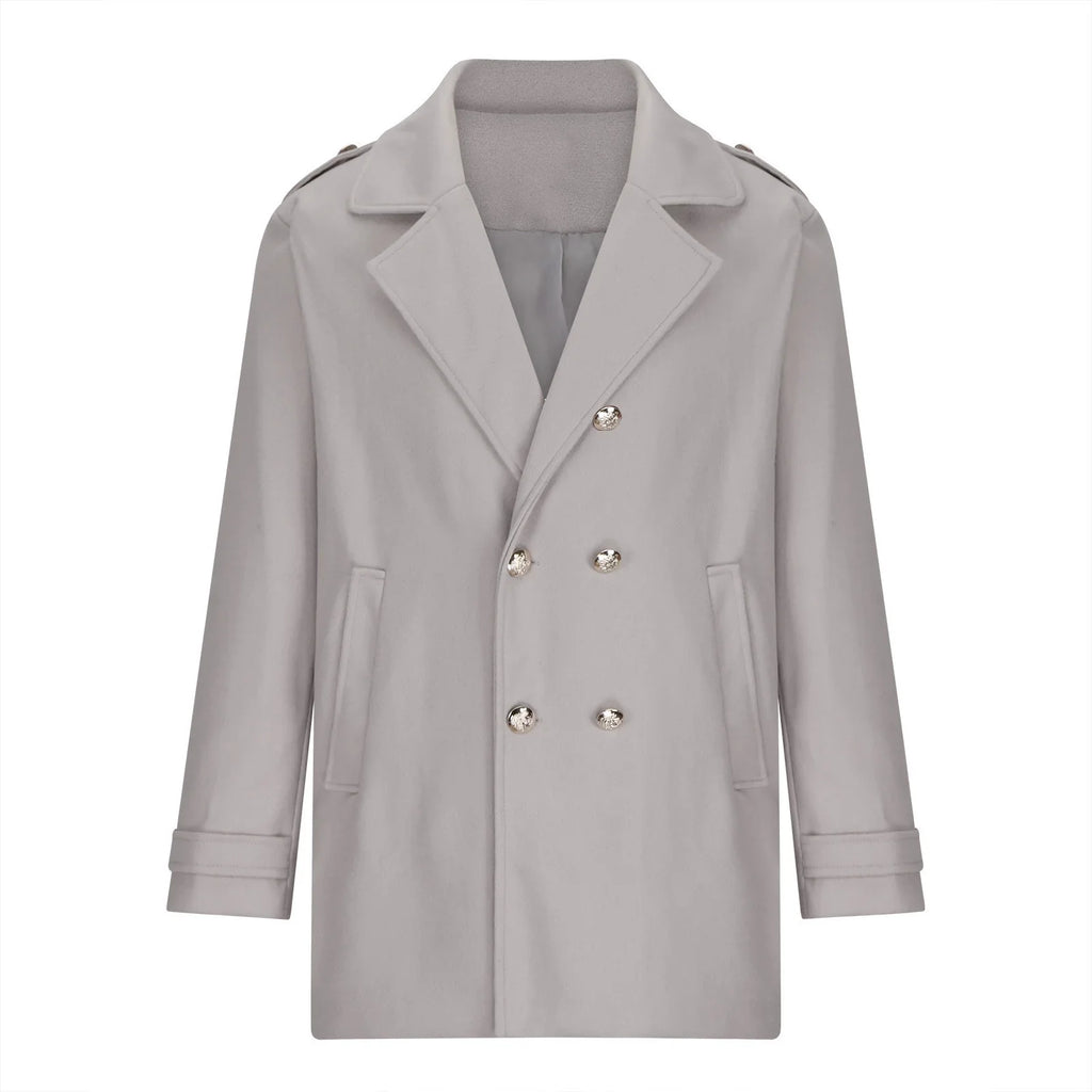 Double-Breasted Trench Coat | Wool Blend | Timeless and Sophisticated