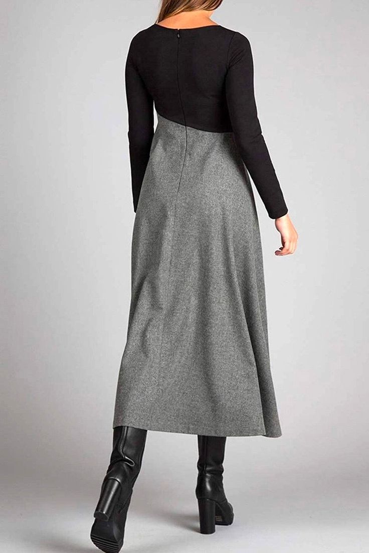 Color-Block Maxi Dress | Fit-and-Flare | Elegant and Timeless