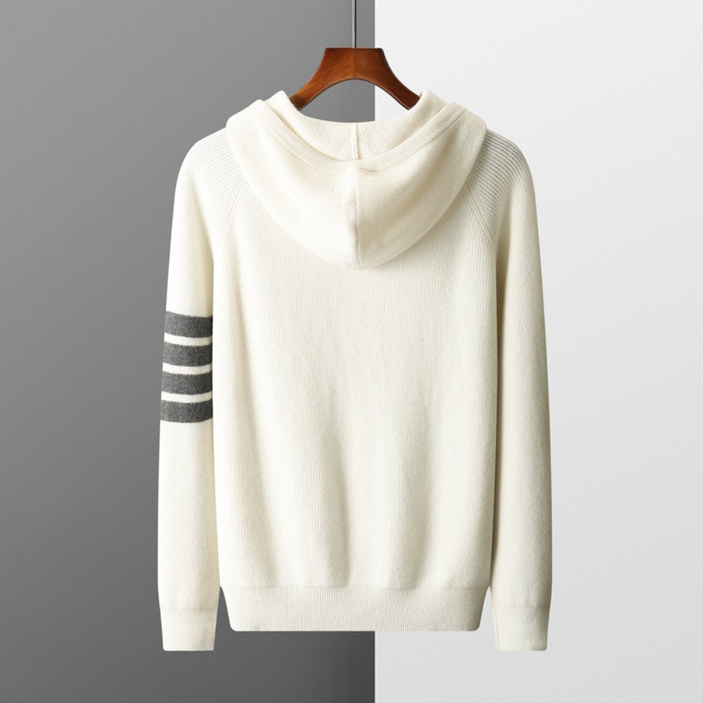 Knitted Hoodie & Jogger Set | Striped Accents | Soft and Stylish
