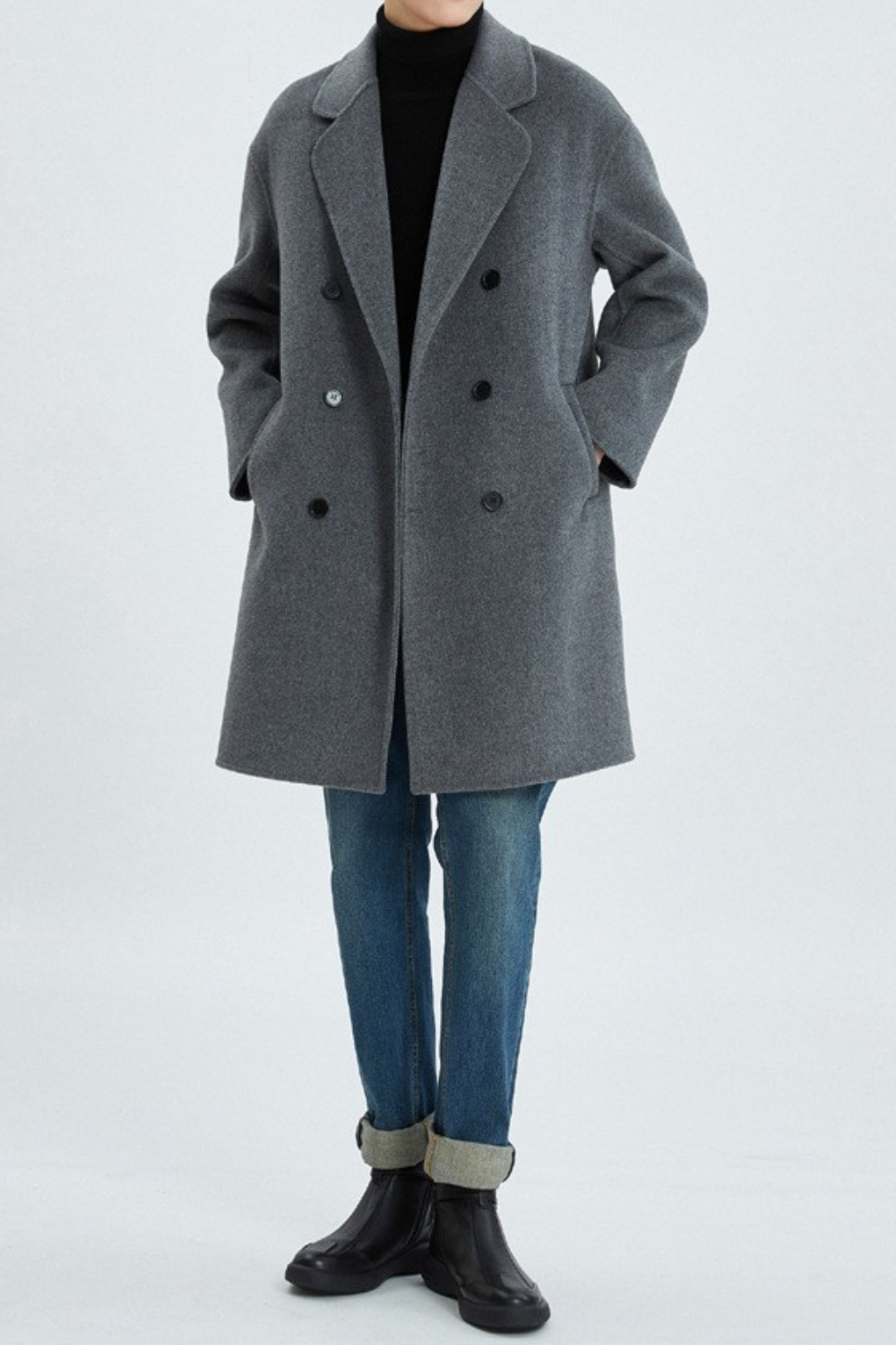 Double-Breasted Overcoat | Wool Blend | Timeless Elegance