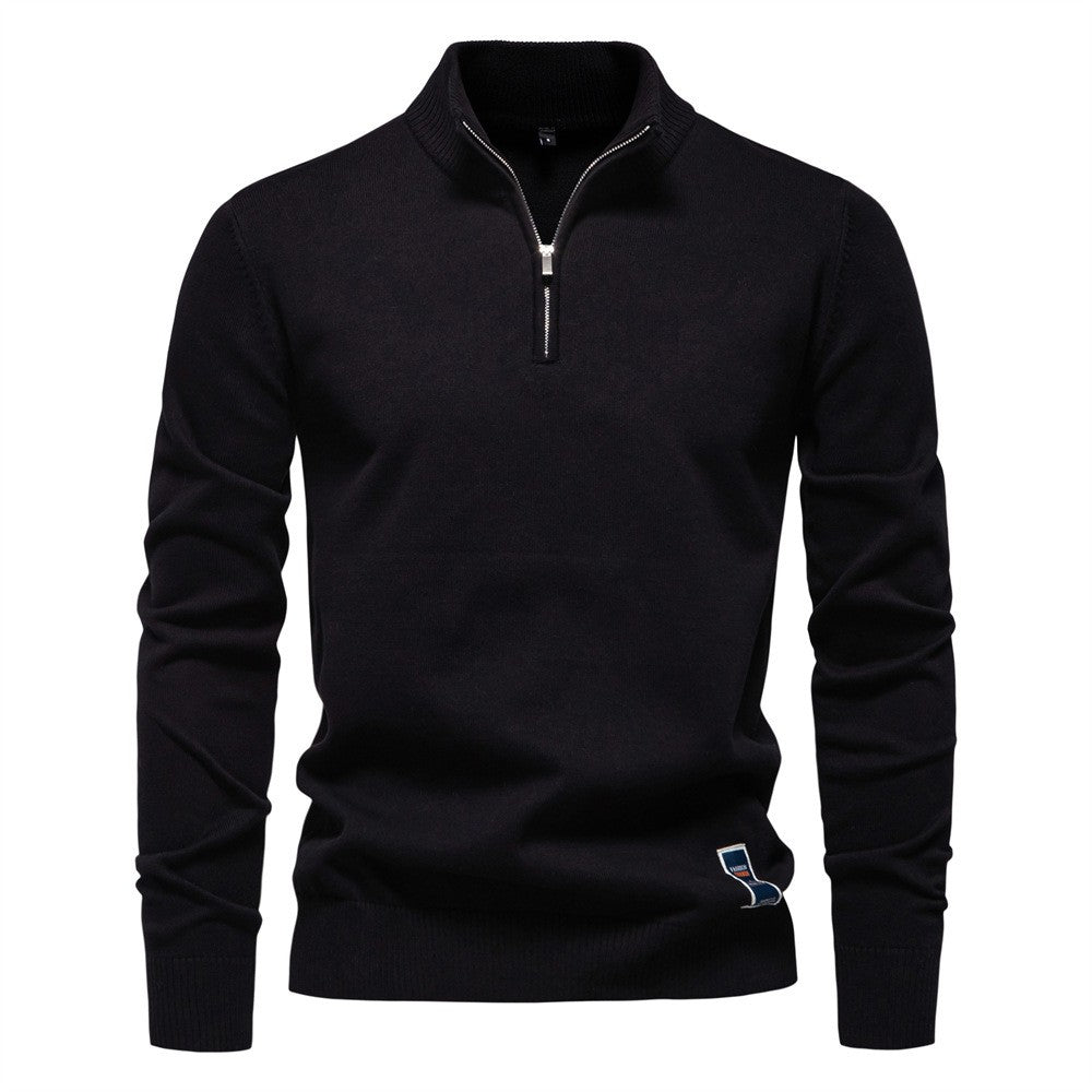 Half-Zip Knit Sweater | Cotton Blend | Warm and Stylish