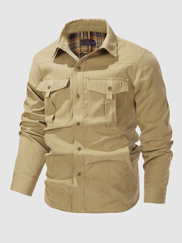 Fleece-Lined Shirt Jacket | Durable & Warm | Outdoor & Casual Wear