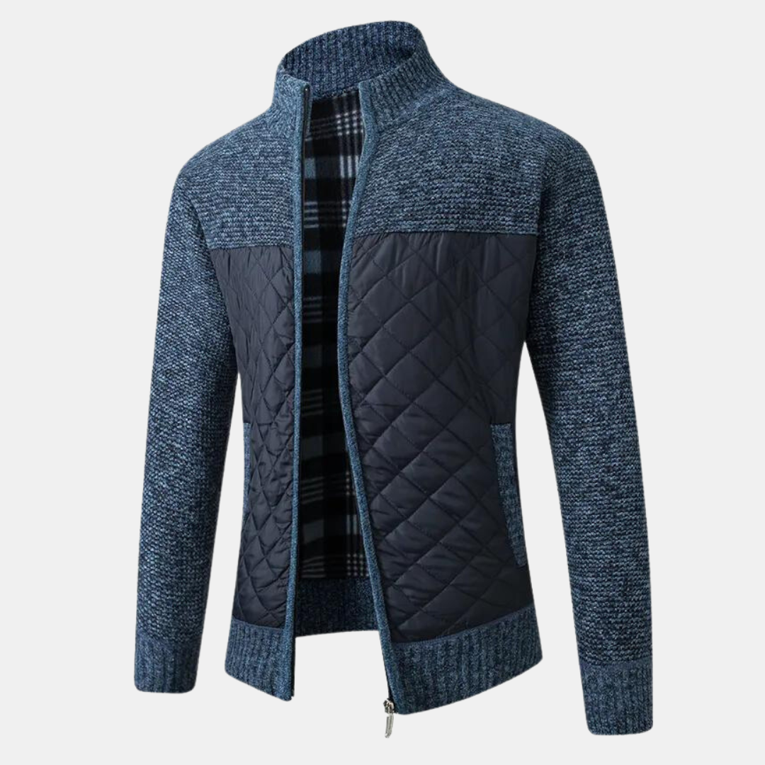 Quilted Knit Cardigan | Warm & Stylish | Versatile Design