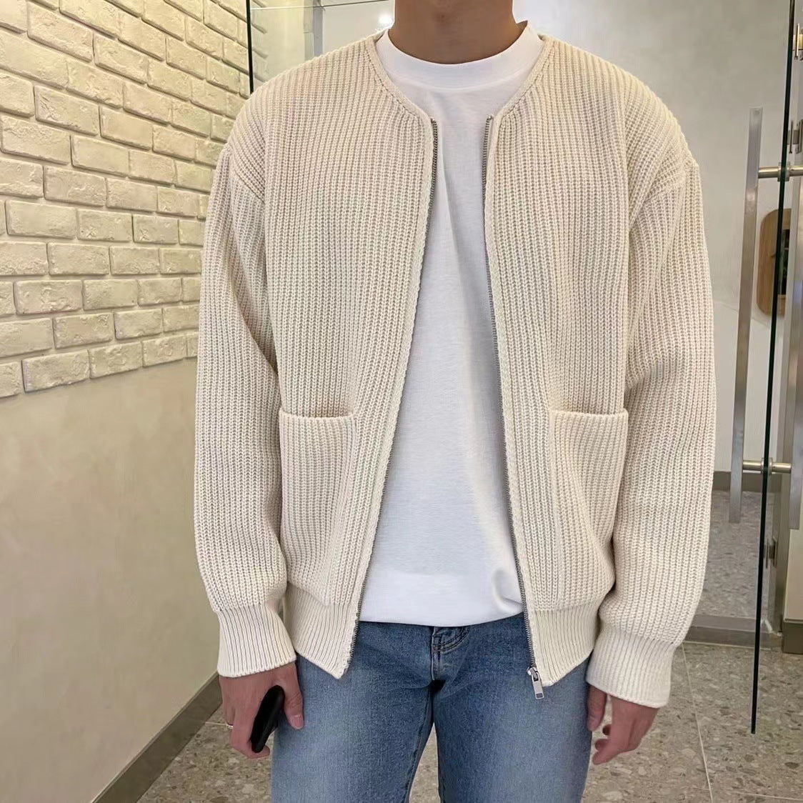Minimalist Open-Front Cardigan | Cotton Blend | Lightweight