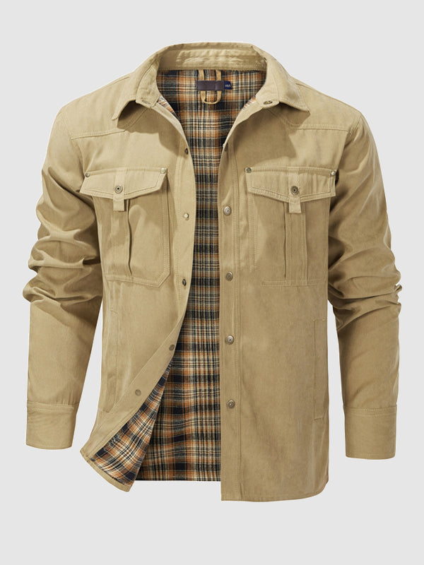 Fleece-Lined Shirt Jacket | Durable & Warm | Outdoor & Casual Wear