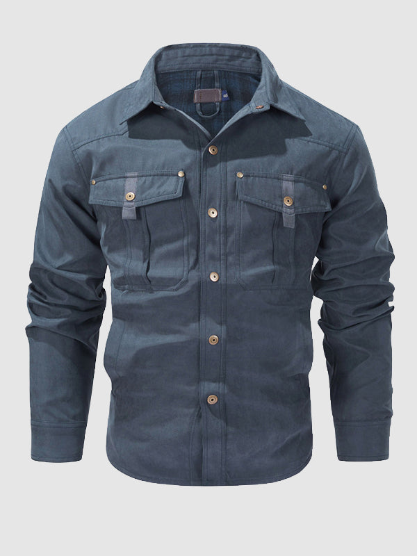 Fleece-Lined Shirt Jacket | Durable & Warm | Outdoor & Casual Wear