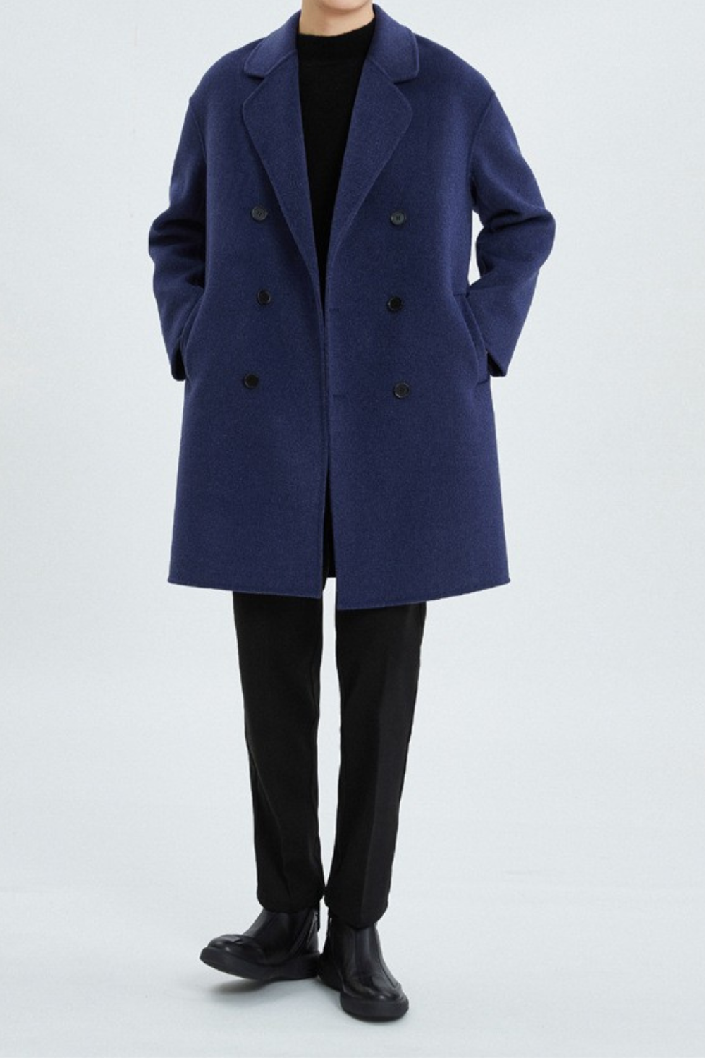 Double-Breasted Overcoat | Wool Blend | Timeless Elegance