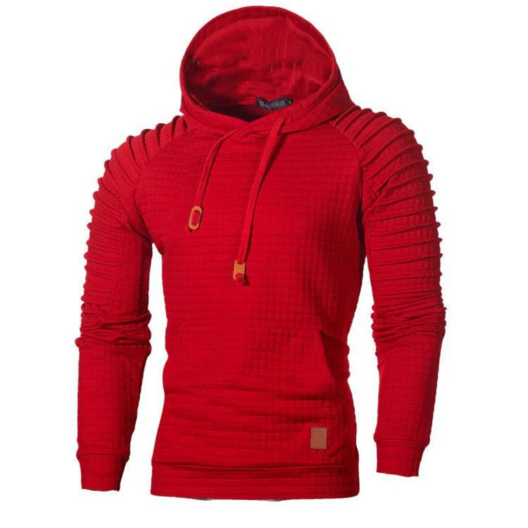 Textured Pullover Hoodie | Ribbed Sleeves | Stylish and Comfortable
