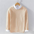 Cable-Knit Sweater | Mock Collar | Classic and Stylish
