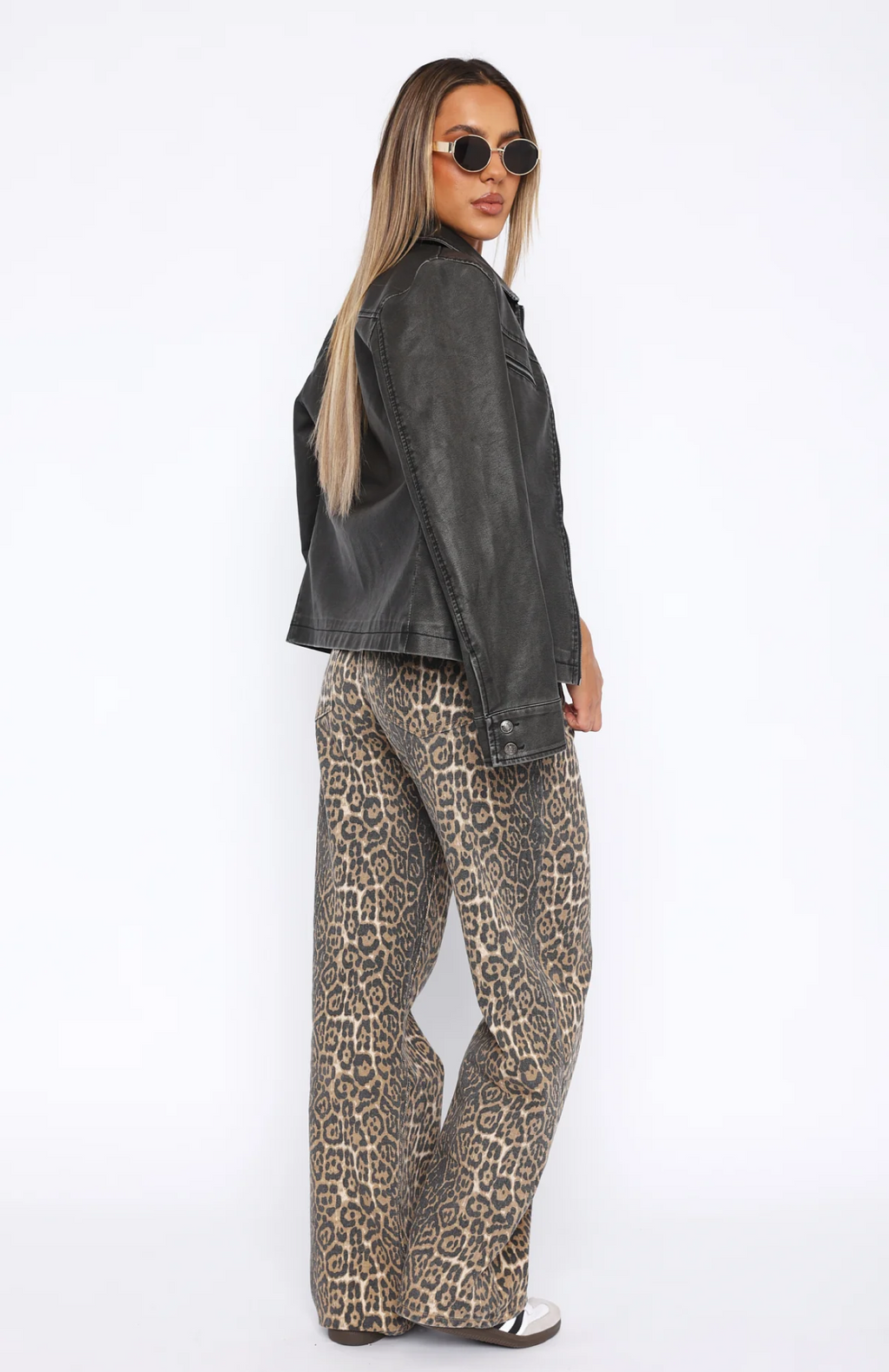 Leopard Wide-Leg Jeans | Low Rise Fit | Casual Chic