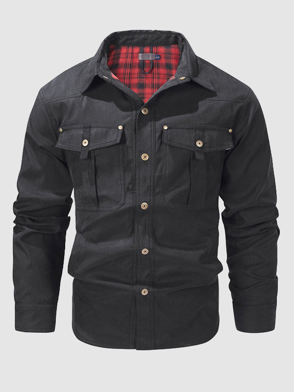 Fleece-Lined Shirt Jacket | Durable & Warm | Outdoor & Casual Wear