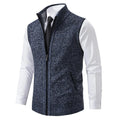 Tweed Zip-Up Vest | Classic Design | Warm and Polished