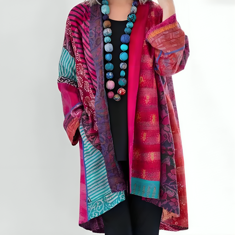 Bohemian Patchwork Kimono | Lightweight & Colourful | Women’s Statement Layer